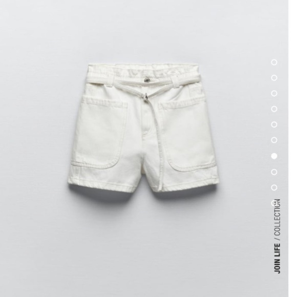 New Zara | Highrise Paperbag Jean Shorts - Picture 9 of 16